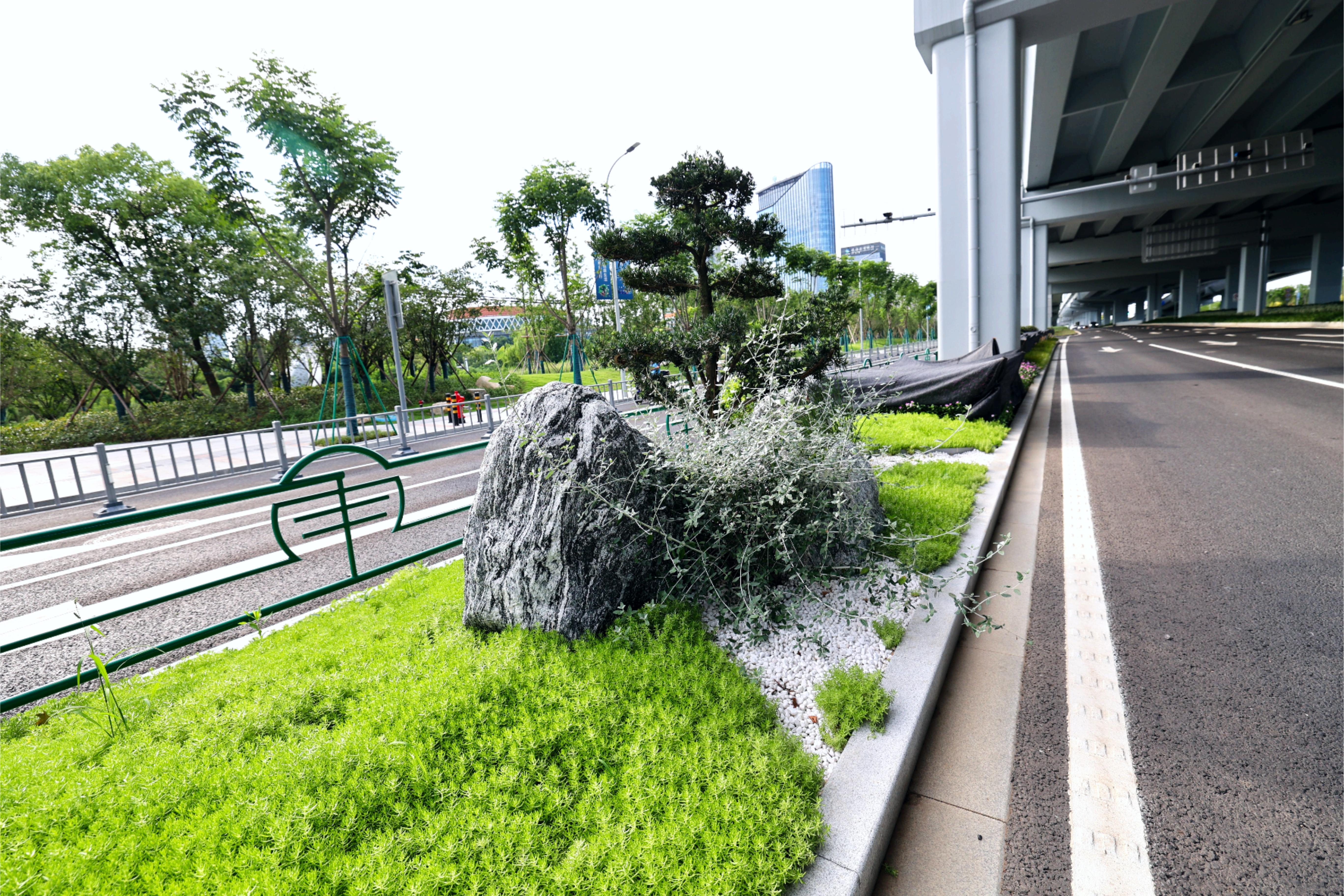 利用景石與苗木的結(jié)合，提升道路的景觀品質(zhì).JPG